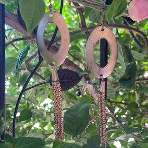 Vintage Oval 🌬️Goddess✨🪽Gold Earrings